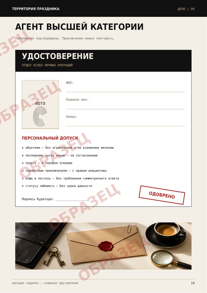 Страница «Операция «Подарок»», образец